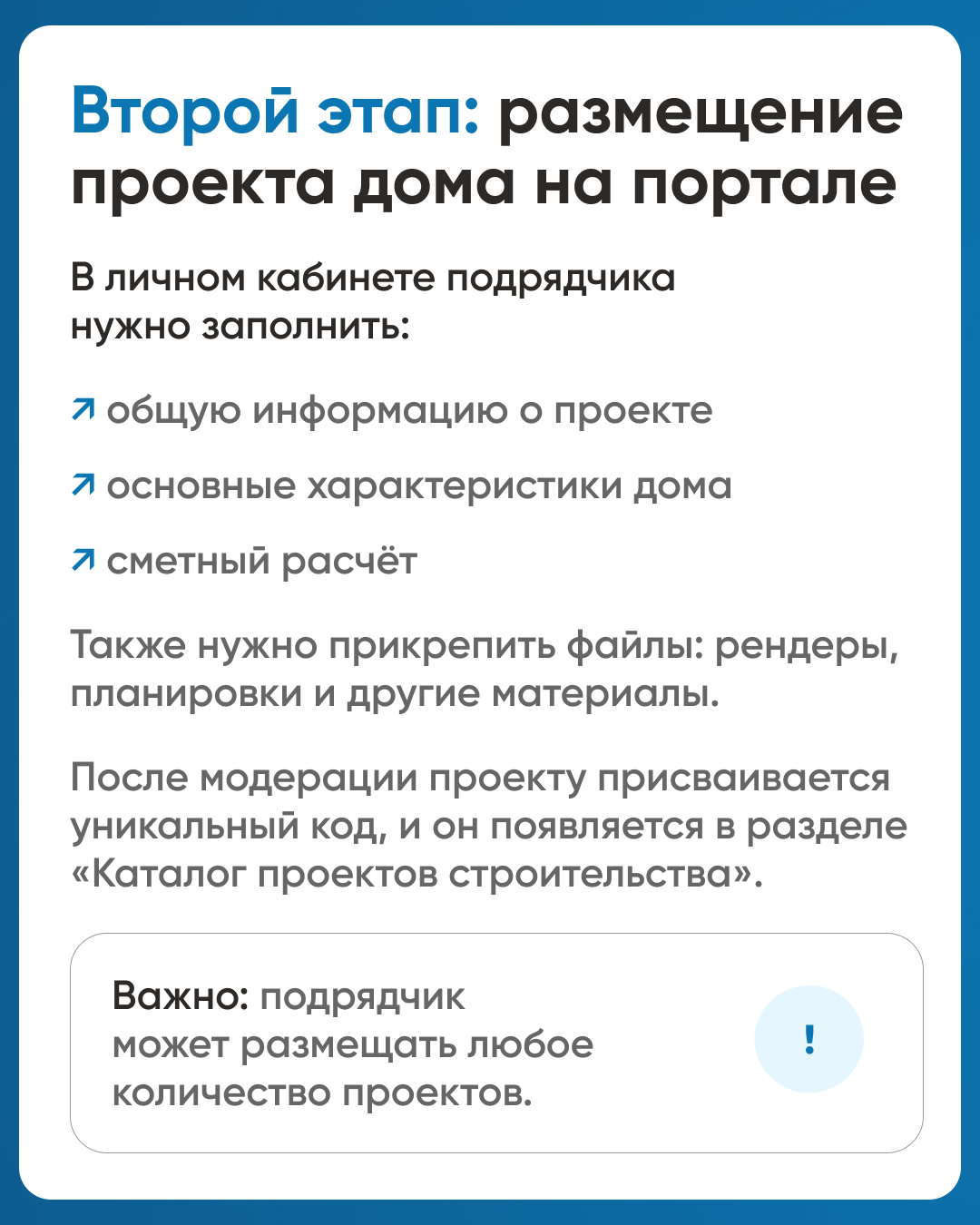 Второй этап - размещение проекта на портале