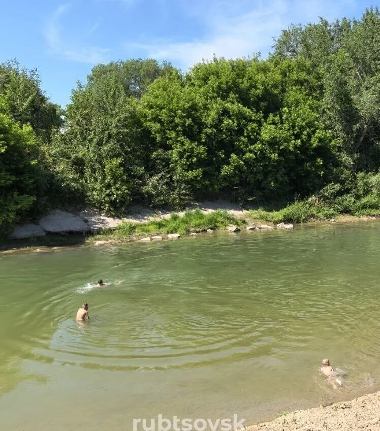дети купаются в реке