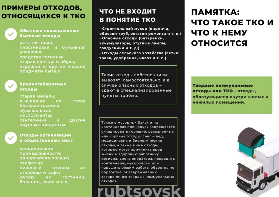Памятка по обращению с отходами