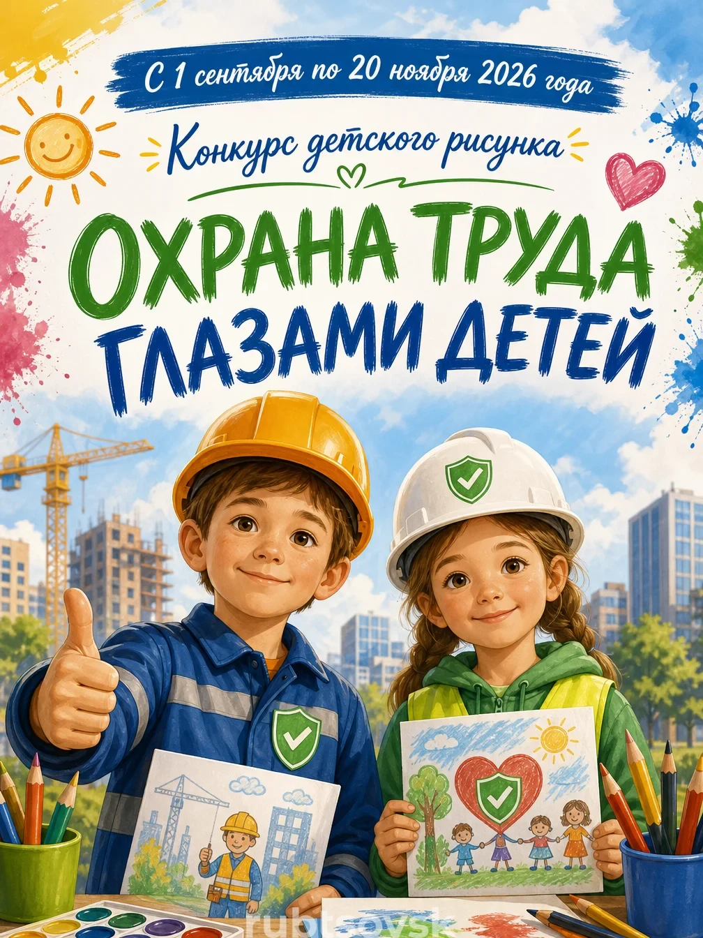 Афиша конкурса «Охрана труда глазами детей» 